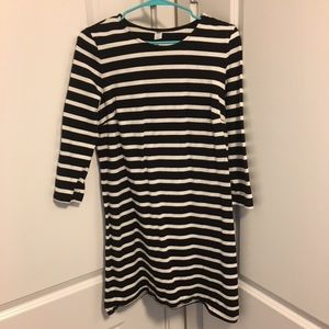 Old Navy black & white stripped cotton dress